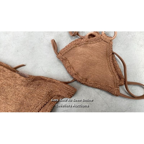 8159 - HUNZA G EVA BIKINI / METALLIC COCOA / ONE SIZE / SEE IMAGES / G64