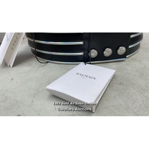 8162 - BALMAIN HIGH WAIST BELT SET / RF1W410 / ONE POPPER FASTENER IS DAMAGED / NEW / G64