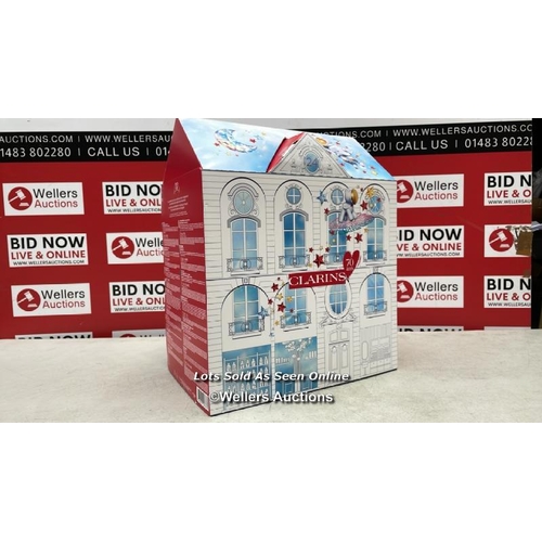 8170 - CLARINS 24 DAY ADVENT CALENDER / NEW, MINOR BOX IMPERFETION / G61