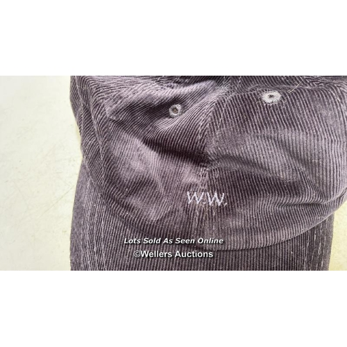 8171 - RRP: 80 - WOOD WOOD HAT CAP CORDUROY / ONE SIZE /  NAVY / APPEARS NEW WITH TAGS / G61