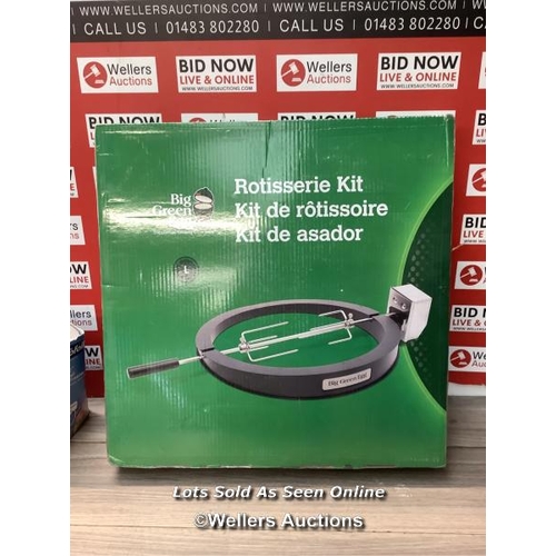 8175 - RRP: 275 - BIG GREEN EGG ROTISSERIE KIT FOR LARGE EGG / APPEARS NEW DAMAGED BOX / G57