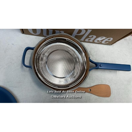 8181 - RRP: 125 - OUR PLACE ALWAYS PAN 2.0 / BLUE SALT / APPEARS NEW DAMAGED BOX / G61