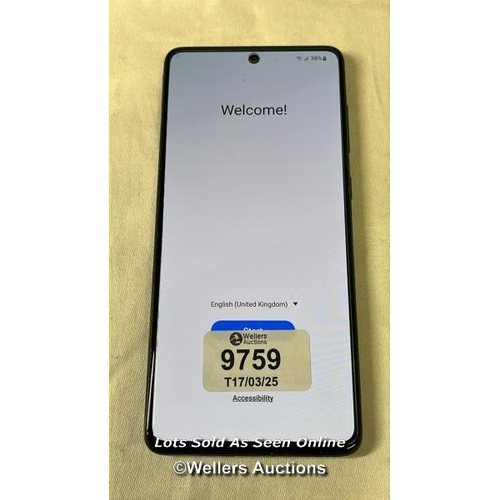 9759 - SAMSUNG GALAXY A71 DUAL/ SM-A715F/ PEISM CRUSH BLACK/128GB/ IMEI-350000020546772 (GOOGLE ACCOUNT UNL... 