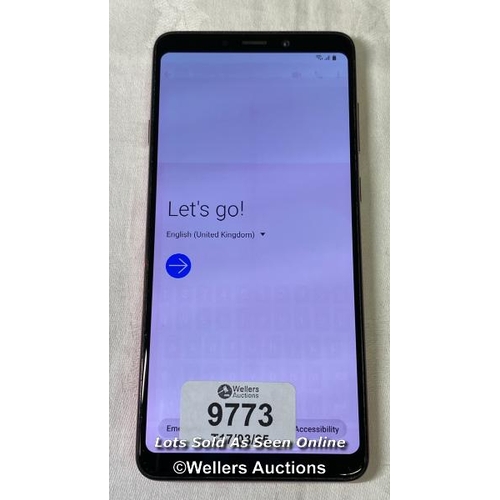 9773 - SAMSUNG GALAXY A9(2018) DUAL/ SM-A920F/ BUBBLEGUM PINK/128GB/ IMEI-352134101911080 (GOOGLE ACCOUNT U... 