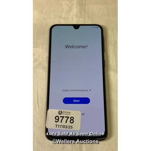 9778 - SAMSUNG GALAXY A40(2019) DUAL/ SM-A405FN/ BLUE/ IMEI-3555211112384116 (GOOGLE ACCOUNT LOCKED)