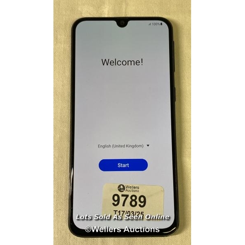 9789 - SAMSUNG GALAXY A40(2019) DUAL/ SM-A405FN/ BLUE/ IMEI-357287109087348 (GOOGLE ACCOUNT LOCKED)