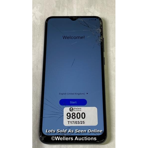 9800 - SAMSUNG GALAXY SM-A042F/ BLACK/ IMEI-355088371779170 (GOOGLE ACCOUNT LOCKED) (SCREEN DAMAGED)