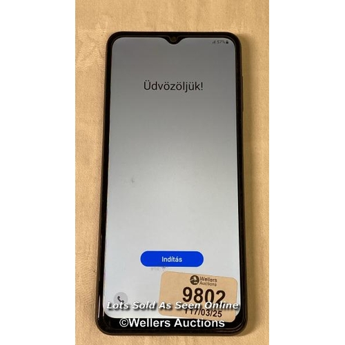 9802 - SAMSUNG GALAXY A12 DUAL/ SM-A125F/ BLACK/ IMEI-350396266573995 (GOOGLE ACCOUNT LOCKED)