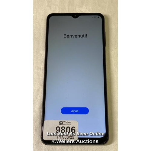 9806 - SAMSUNG GALAXY A12 DUAL/ SM-A125F/ BLACK/ IMEI-351452967407568 (GOOGLE ACCOUNT LOCKED)