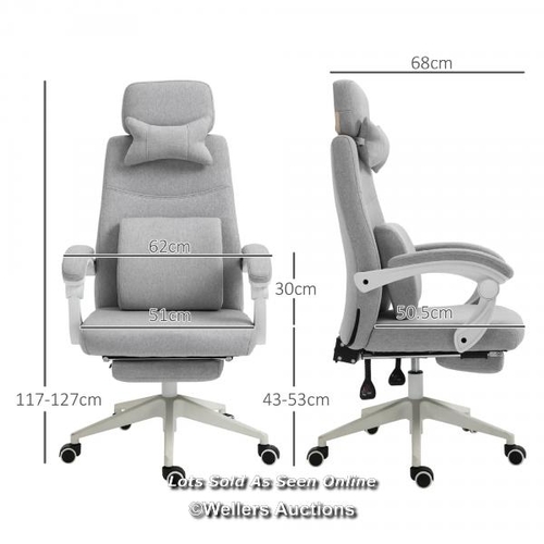 8042 - RRP: 139.99 - VINSETTO HOME OFFICE CHAIR WITH FOOTREST RECLINER / BOXED / NOT FULLY CHECKED / SEE IM... 