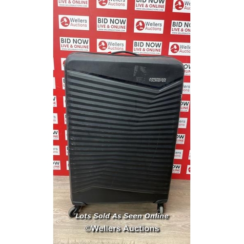 8238 - AMERICAN TOURISTER JETDRIVER LARGE 4 WHEEL SPINNER CASE / ZIP DAMAGED SEE IMAGES / C21