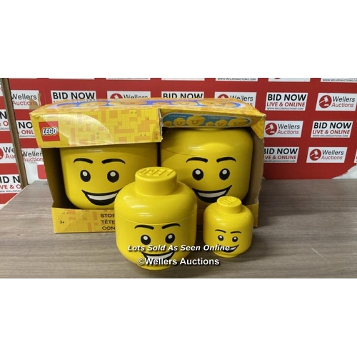 8252 - LEGO STORAGE HEAD ULTIMATE 6 PIECE SET / MINIMAL IF ANY SIGNS OF USE  / C33