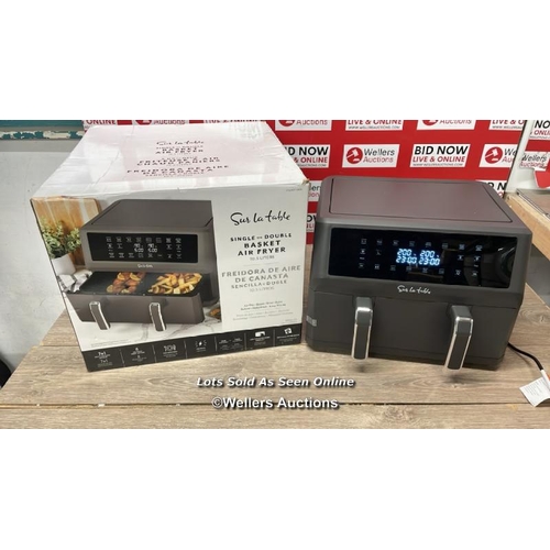8263 - SUR TABLE AIR FRYER NEW 2 IN 1 / POWERS UP / SIGNS OF USE / SCREEN NOT FULLY ATTACHED / C6