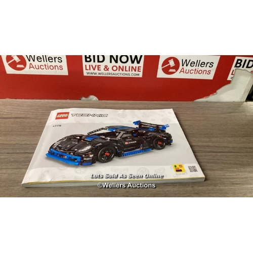 8265 - LEGO TECHNIC PORSCHE GT4 E-PERFORMANCE RACE CAR - MODEL 42176 / SEE IMAGES FOR CONTENTS / A33