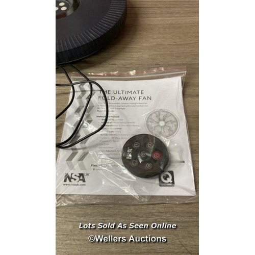 8277 - NSA ULTIMATE FOLDING FAN WITH REMOTE CONTROL, FFDC-24RC / SIGNS OF USE / C43