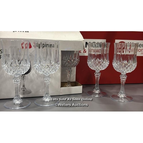 5012 - ALPINA PLASTIC WINE GLASSES SET OF 6-200ML PLASTIC GLASSES REUSABLE - WINE GLASS WITH CRYSTAL EFFECT... 