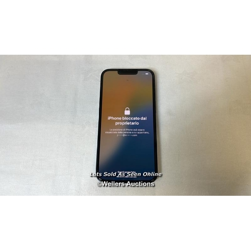 9646 - IPHONE 13/ A2633/ MIDNIGHT/128GB/ IMEI-359773710321877 (I-CLOUD LOCKED)