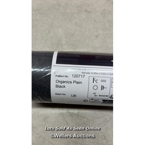 304 - RRP: 18.99 - SUPERFRESCO EASY SUPERFRESCO EASY ORGANICS PLAIN TEXTURED WALLPAPER / COLOUR: BLACK / S... 