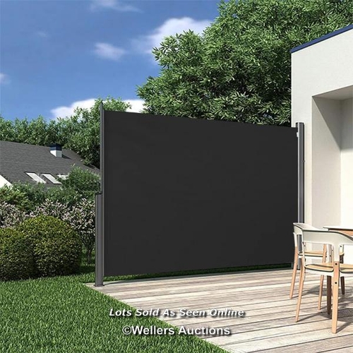 2260 - RRP: 62.99 - DAKOTA FIELDS CLOEY 3M W RETRACTABLE SIDE AWNING / COLOUR: GREY / P