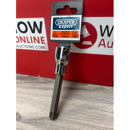 23 - X4 new Draper 55667 tx-star bit t55 100mm 1/2dr / G78