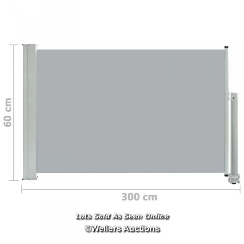 9016 - RRP: 45.99 - DAKOTA FIELDS MILLIA 3M W X 0.1M D RETRACTABLE WINDOW AWNING / COLOUR: GREY / SEE IMAGE... 