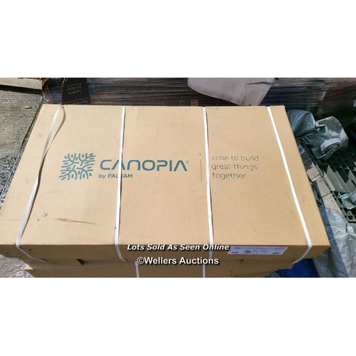 9027 - RRP: 2999.99 - CANOPIA BY PALRAM RION GREENHOUSE / SIZE: 237.5 CM H X 267 CM W X 514 CM D / 3 BOXES ... 