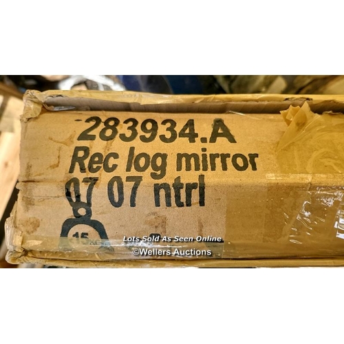 9052 - RRP: 127.99 - ALPEN HOME LOG MIRROR NATURAL 70X70 CM RECYCLED TEAK WOOD / SEE IMAGES / BOX NOT FULLY... 