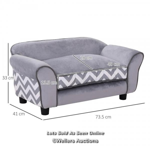 9060 - RRP: 53.99 - PAWHUT PET SOFA / COLOUR: GREY / SEE IMAGES / BOX NOT FULLY CHECKED