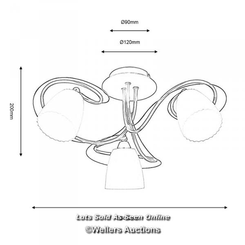 9070 - RRP: 82.99 - ROSALIND WHEELER VYTIS 3 LIGHT / SEE IMAGES / BOX NOT FULLY CHECKED / A23