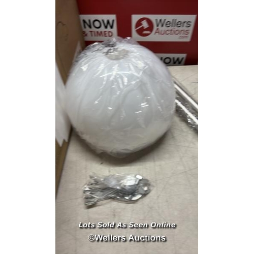 9072 - RRP: 59.99 - GEORGE OLIVER AMERSHAM 130CM ARCHED FLOOR LAMP WITH MARBLE BASE / SHADE COLOUR: WHITE /... 