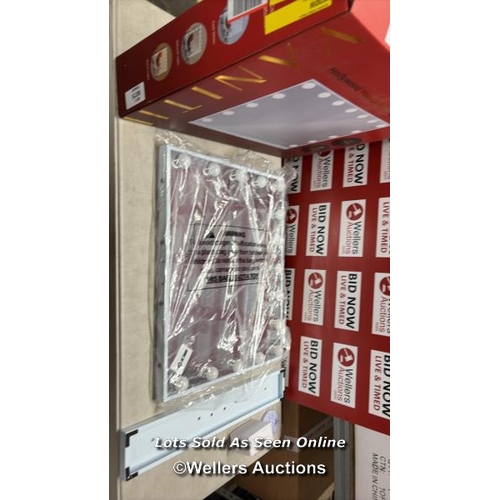 9075 - RRP: 69.99 - BLUE ELEPHANT RECTANGLE BLUETOOTH LED METAL MIRROR / FINISH: WHITE / SEE IMAGES / BOX N... 