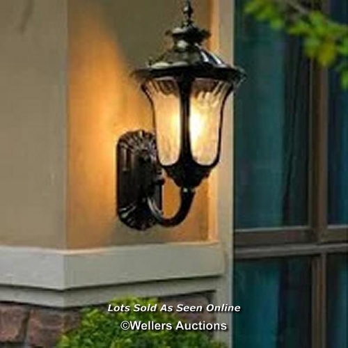 9076 - RRP: 26.99 - MARLOW HOME CO. ADRIHANNA BLACK 38 H : OUTDOOR WALL LANTERN / SEE IMAGES / BOX NOT FULL... 