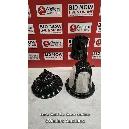 9076 - RRP: 26.99 - MARLOW HOME CO. ADRIHANNA BLACK 38 H : OUTDOOR WALL LANTERN / SEE IMAGES / BOX NOT FULL... 