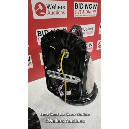 9076 - RRP: 26.99 - MARLOW HOME CO. ADRIHANNA BLACK 38 H : OUTDOOR WALL LANTERN / SEE IMAGES / BOX NOT FULL... 