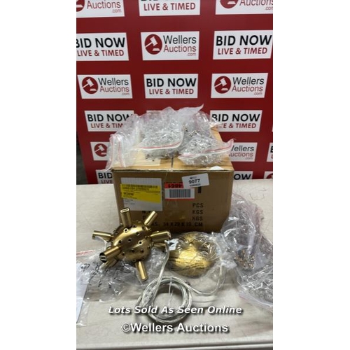 9077 - RRP: 74.99 - ETTA AVENUE DANDELION 9-LIGHT SPUTNIK CRYSTAL CHANDELIER STARBURST SUNBURST CEILING LIG... 