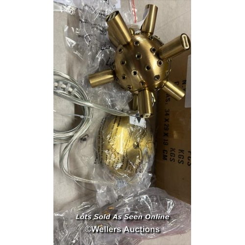 9077 - RRP: 74.99 - ETTA AVENUE DANDELION 9-LIGHT SPUTNIK CRYSTAL CHANDELIER STARBURST SUNBURST CEILING LIG... 