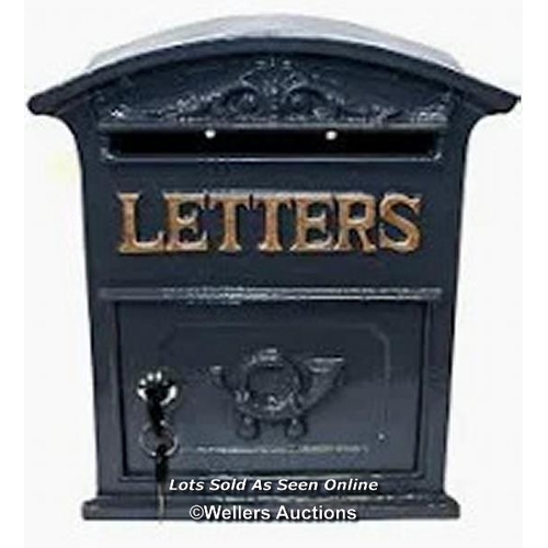 9078 - RRP: 50.99 - BRAMBLY COTTAGE IRON WALL MOUNTED LETTER BOX / SEE IMAGES / BOX NOT FULLY CHECKED / A24