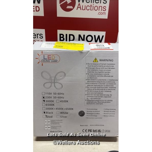 9079 - RRP: 38.99 - METRO LANE CAMELIA 4-LIGHT BLACK LED FLUSH MOUNT / COLOUR TEMPERATURE: 3000K / SEE IMAG... 