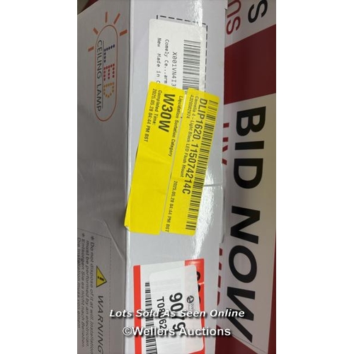 9079 - RRP: 38.99 - METRO LANE CAMELIA 4-LIGHT BLACK LED FLUSH MOUNT / COLOUR TEMPERATURE: 3000K / SEE IMAG... 