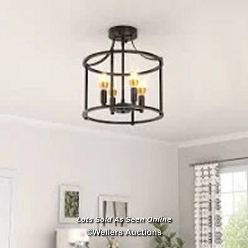 9080 - RRP: 40.99 - BOROUGH WHARF ALANE GLASS FLUSH MOUNT / SEE IMAGES / BOX NOT FULLY CHECKED / A25