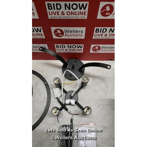 9080 - RRP: 40.99 - BOROUGH WHARF ALANE GLASS FLUSH MOUNT / SEE IMAGES / BOX NOT FULLY CHECKED / A25