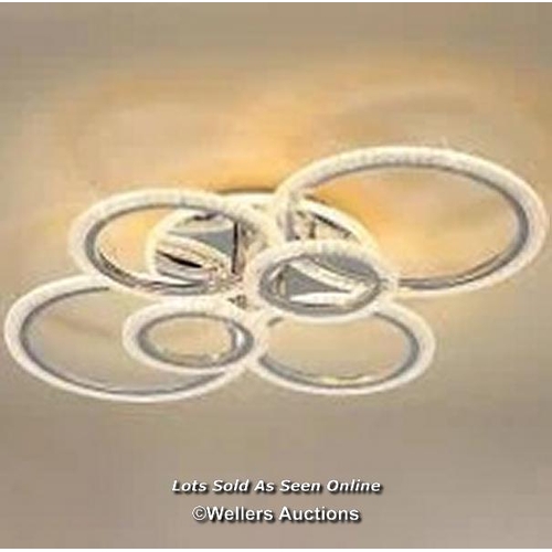 9082 - RRP: 129.99 - BLUE ELEPHANT ELORA 6-LIGHT 80CM ACRYLIC LED FLUSH MOUNT / SEE IMAGES / BOX NOT FULLY ... 