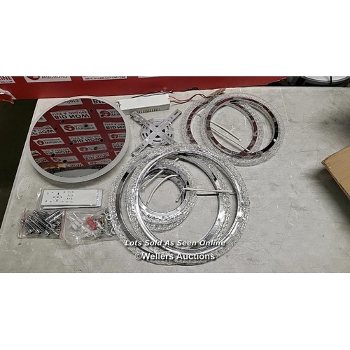 9082 - RRP: 129.99 - BLUE ELEPHANT ELORA 6-LIGHT 80CM ACRYLIC LED FLUSH MOUNT / SEE IMAGES / BOX NOT FULLY ... 