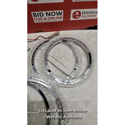 9082 - RRP: 129.99 - BLUE ELEPHANT ELORA 6-LIGHT 80CM ACRYLIC LED FLUSH MOUNT / SEE IMAGES / BOX NOT FULLY ... 