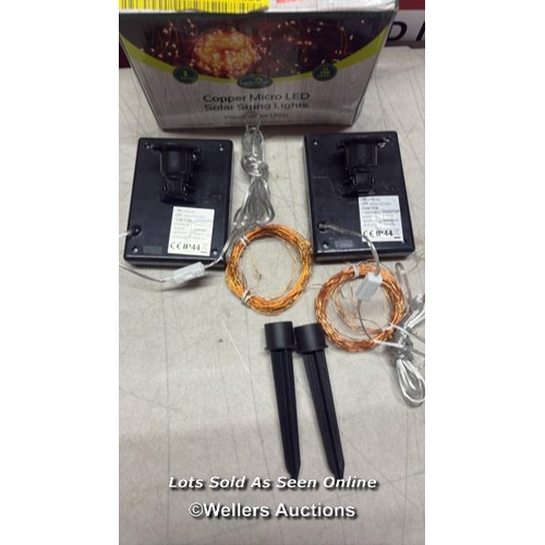 9084 - RRP: 11.99 - DAKOTA FIELDS AIONNA LED SOLAR POWERED 100 - BULB FAIRY LIGHTS / SEE IMAGES / BOX NOT F... 