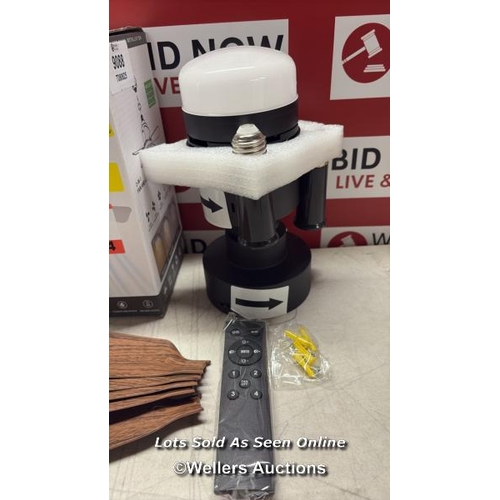 9088 - RRP: 31.99 - 17 STORIES SILVYA 45CM 5 - BLADE E27 SOCKET CEILING FAN WITH LED LIGHT AND REMOTE / BLA... 