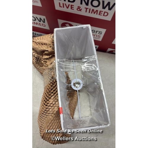 9093 - RRP: 38.99 - FAIRMONT PARK AIRIANNA 49.5CM RECTANGLE SLIMLINE TABLE LAMP / SHADE COLOUR: IVORY/WHITE... 