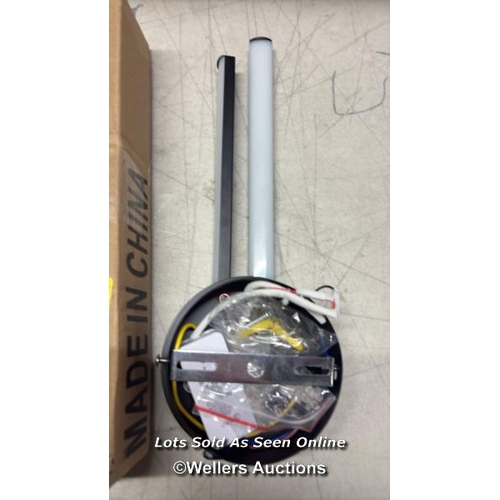 9095 - RRP: 29.99 - METRO LANE AZAYLEAH ALUMINIUM INDOOR LED WALL SCONCE / FIXTURE FINISH: BLACK, INTEGRATE... 