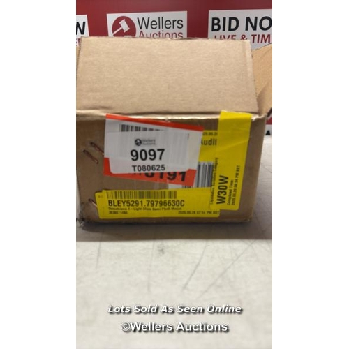 9097 - RRP: 37.99 - BLUE ELEPHANT DEMETRIONA 4-LIGHT 34CM SEMI FLUSH MOUNT / FIXTURE FINISH: BLACK / SEE IM... 