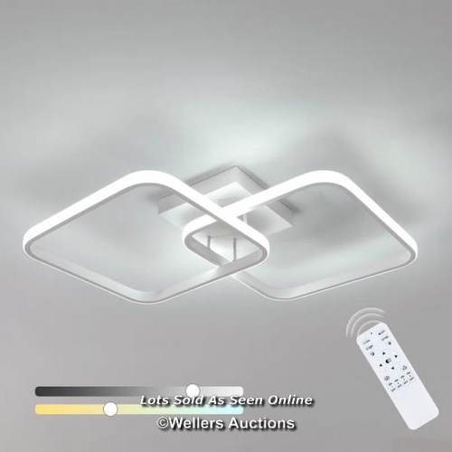 9098 - RRP: 50.99 - METRO LANE CRISTOL 2-LIGHT DIMMABLE LED FLUSH MOUNT CEILING LIGHT WITH REMOTE CONTROL /... 